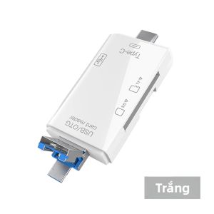NNBILI Đầu Đọc Thẻ Đa Năng 6 Trong 1 Bộ Chuyển Đổi OTG USB 3.0 Type-C Máy Tính Tốc Độ Cao Di Động TF SD Bộ Chuyển Đổi