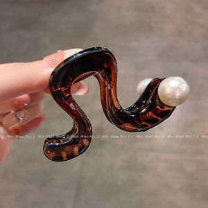 Korean Style Pearl Hair Claw Womens Fashion Simple Half-Up Hair Clip Shark Clamp Hair Accessories Elegant Hair Grips