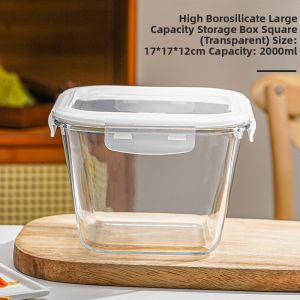 MEISITEKEKE | Microwaveable Glass Food Container with Lid