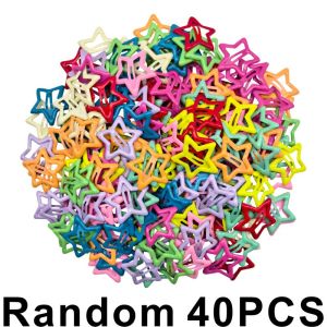 20/80pcs Cute Colorful Kawaii Star Barrettes Y2K Sweet Girls BB Solid Star Hairclips Metal Snap Clip Headdress Hair Accessories