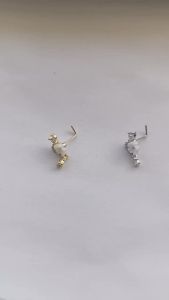 2026 New Design Stainless Steel Nose Studs Flower Dangle Nose Piercing Non Tarnish Stud Nose Ring Wholesale Piercing Jewelry