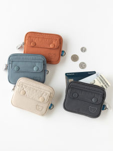 Romane Retro Solid Color Waterproof Coin Card Holder Multi-Functional Portable Lipstick Earphone Storage Small Bag Hanging Bag