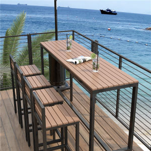 Modern Minimalist Outdoor Balcony Bar Table Chair Set Home Window Side High Table Narrow Long Table Sunshade Outdoor Courtyard