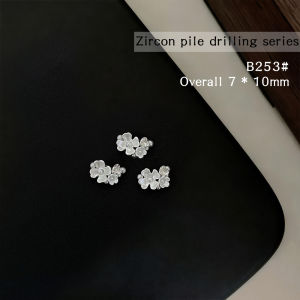 1Pc Elegant 3D Stacked Crystal Shiny Rhinestone Floral Cluster with Pearls DIY Nail Jewelry Fashion Art Decoration Accessorie