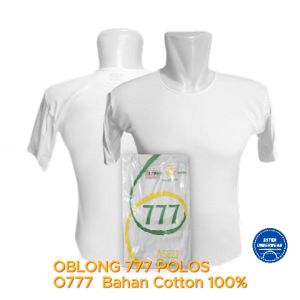 Kaos Dalam Oblong  777 | O777 Putih Isi 1Pcs Bahan Katun