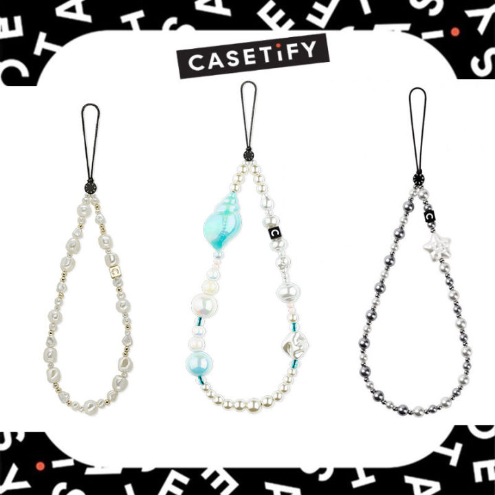 CASETiFY Pearl Phone Strap Charm - Universal Phone Lanyard Mobile