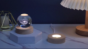 Crystal Ball Night Light Creativity 3D Lnternal Carving Glass Marble Small Ornament Applicable Indoor Bedroom Bed Desk Office Living Room Kitchen Festival vibes decoration Christmas Gift Child Give A Gift