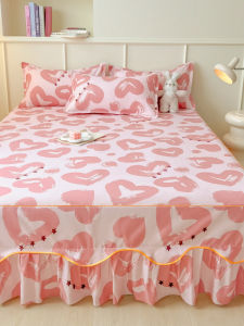 ผ้าคลุมเตียงผ้าฝ้ายแท้ 3 ชิ้น กันลื่น ซักได้ ขนาด 1.5x1.8 ฟุต ผ้าฝ้ายแท้ ลายดอกไม้ สำหรับเตียงเดี่ยวและคู่