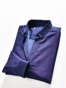 Áo Sơ Mi Nam Dài Tay Lót Lông Cừu Ấm Áp Thời Trang Mùa Đông Công Sở Thường Ngày Cổ Bẻ Viền Đen Dành Cho Thanh Thiếu Niên