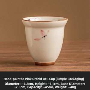 JISU | Hand-painted Pink Orchid Tea Cup