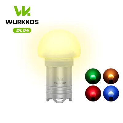 【New Release】Wurkkos DL04 RGB Signal Light – 9 RGB Modes IPX8 Waterproof Detachable Battery Jellyfish Design for Camping Diving & Emergency Visibility