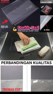 Plastik OPP Baju 30x40 28x35 DOUBLE PRESS isi 100 Kantong Bening Packing Gamis Jaket Celana Seal