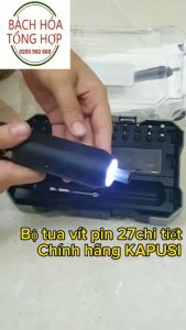 Bộ tô vít dùng pin. Bộ tua vít đa năng sửa đồ dùng pin chính hãng KAPUSI nhiều đầu vít pin sạc cao cấp cổng type C