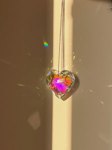 Hiện Đại Tối Giản Mặt Dây Pha Lê Cầu Vồng Nhiều Màu Sắc Cực Quang Hình Trái Tim Trang Trí Tường Phụ Kiện Sáng Tạo Đồ Trang Trí Nhà Cửa