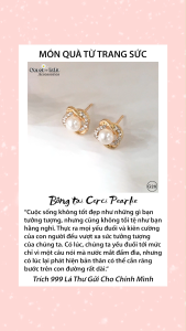 [HỎA TỐC] Khuyên Tai Nữ Bạc Cao Cấp Cerci Pearlie Đính Ngọc Trai Nhân Tạo Sang Trọng G28| Cercilala