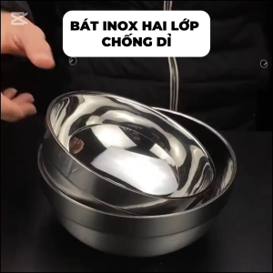 Tô Chén Bát INOX 2 Lớp Cách Nhiệt BOJIN Siêu Đẹp (TV189)