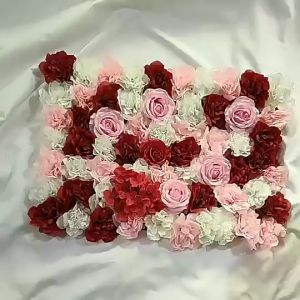 Panel Dinding Karangan Bunga 3D Flower Wall Bahan Sutra Dekorasi Latar Belakang Hiasan Pernikahan Wedding Artificial Flower BG36