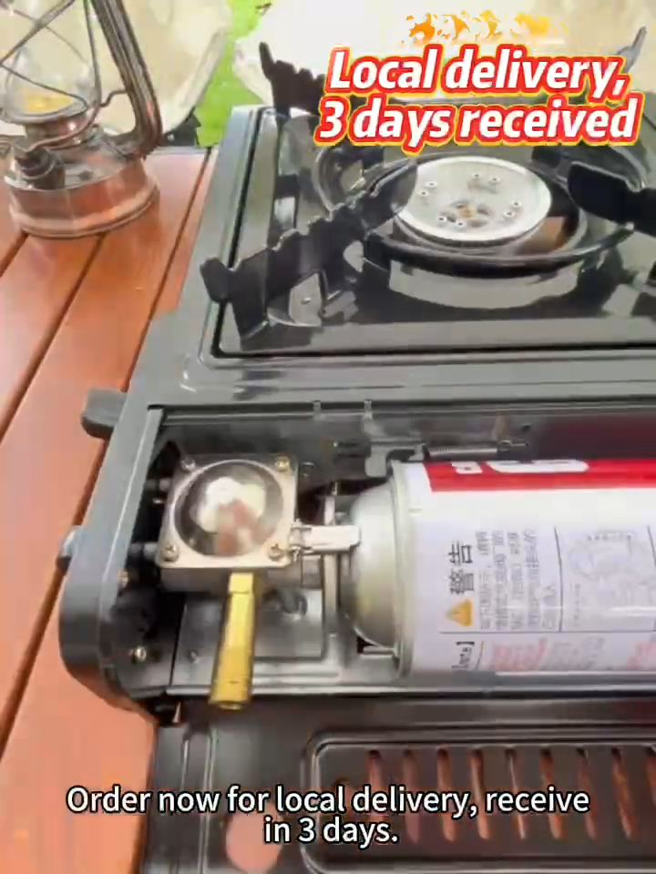 SeeSayes 2 in 1 New Portable Gas Stove with Box Outdoor Camping Butane Gas Stove