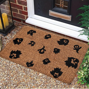 VIKAMA Cute Halloween Pumpkin Ghost Welcome Mat Cartoon Pattern Non Slip Wear Resistant Rug Entryway Holiday Home Decor