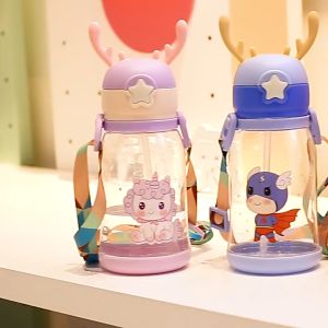 Gratis Semua - Botol Minum Anak Model Tanduk Rusa Lucu Free Tali Panjang Dan Sticker / Botol Minum Anak 610 ML / Botol Anak Lucu