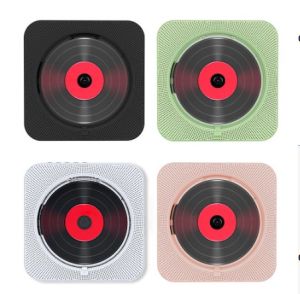 Portable CD Multimedia Player Wall Mounted Bluetooth-compatible 5.1 Music Player LED Display Stereo Speaker CD Player Infrared Wireless Remote Control