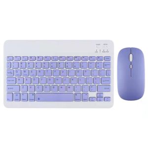 10 Inci Mini Nirkabel Bluetooth Keyboard + Mouse Combo USB Kantor Laptop Bluetooth Keyboard