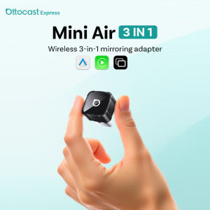 OTTOCAST Mini Air 3 In1 Wireless CarPlay Android Auto Adapter AirPlay Screen Mirroring Plug and Play Dongle for Audi VW Kia