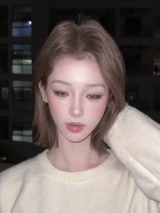 annual best-selling GRAY/BLUE contact with solution Korea cute mirror colored eyes Yearly Use