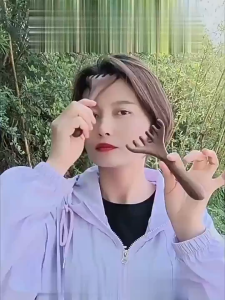 ONE-C1370 Sisir Pijat Kepala Motif Kayu / Sisir Tanduk Rusa Menggaruk Kulit Kepala Head Massager