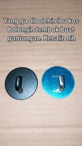 Gantungan Baju Cantolan Tas Kapstok Capstok Stainless Hitam Hanger Handuk Dinding Pintu Kamar Mandi Kuat