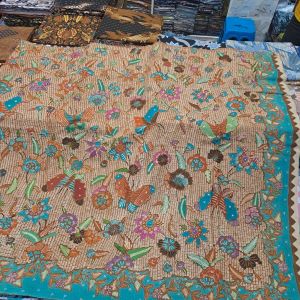 kain batik tulis latar mewah bahan katun full tulis sogan solo mewah