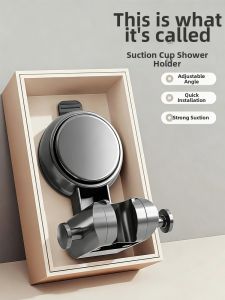 Hourleey | Suction Shower Head Holder Home Mounting Easy Install Moveable Hook