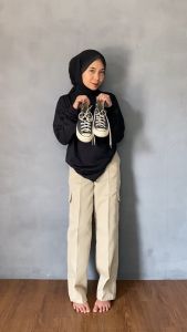 Celana Cargo Wanita Highwaist Premium Jumbo: Celana Cargo Terbaru & Nyaman