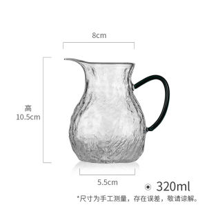 Cốc Thủy Tinh Chịu Nhiệt Độ Cao Dày Có Tay Cầm Cốc Pha Trà Bằng Thủy Tinh Borosilicate Dày Phụ Kiện Cốc Trà Đạo