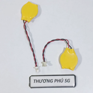 Pin Cmos CR2032 - 3V (Pin cmos 2032) / Pin 2 dây đầu cắm 2 lổ 2 râu (D x R): 3.8mm X 1.2mm