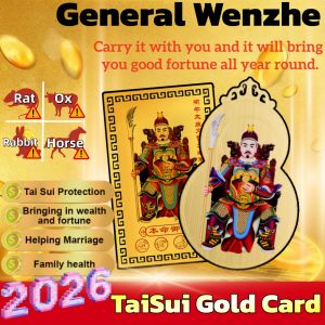 2026 Tai Sui Amulet Card Exorcism Protection Bring In Wealth And Treasure Horse Year General Card