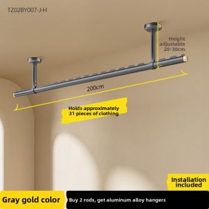 BIREN | Fixed Double Layer Wall Mounted Clothes Drying Pole