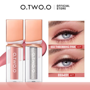 O.TWO.O Glitter Liquid Eyeshadow Highlighter Lightweight Brighten Long-lasting Quick-dry Matte Soft Mist Mousse EyeShadow Makeup