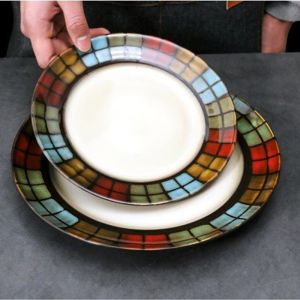 Omk Mỹ loạt kẻ sọc Cốc gốm 400ml cốc cà phê