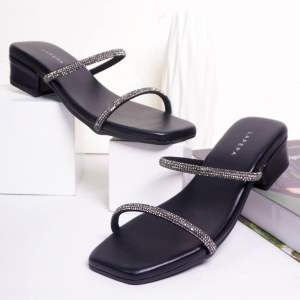 Sandal Wanita LAPEPA CLARA Sendal High Heels Tinggi Sedang 4cm Hak Tahu Heel Blink Pesta Kondangan
