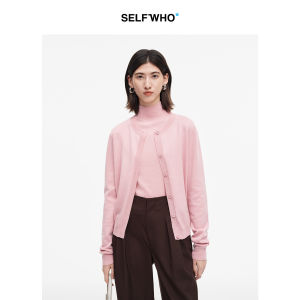 Wool Blend Classic Round Neck Knit Cardigan