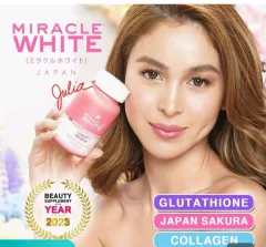 MIRACLE WHITE PURE GLOW Japanese Sakura GLUTATHIONE 30 capsules FDA  APPROVED Glutathione Capsules For Skin Whitening - Lazada | Lazada PH
