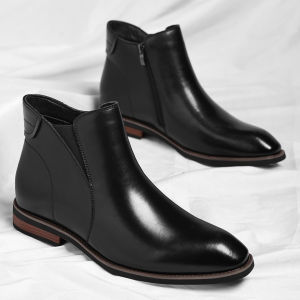 NUDANLAI | Chelsea Boots Leather Boots Pointed Toe Business Mens Boots