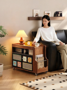 MEISD | Vintage Style Movable Side Table For Living Room Storage