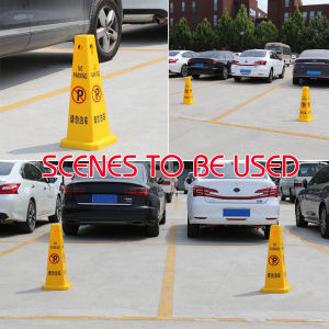 No Parking Safety Caution Warning Cone PP Plastic A Plate Square Sign Do Not Stop Square Tapered Bucket Carefully Slide Warning Sign Barrier Isolation