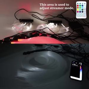 Kalada | Car Led Star Roof Bluetooth 16w Fiber Optic Ceiling Light Kit Mixed Fiber Strands RGBW Light Source Car Use Headliner Home Decor