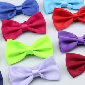 Bow Tie For Men Solid Color Wedding Bowtie For Business Fashion Banquet Plain Bowtie Men Women Shirts Dress Accessories Gravatas