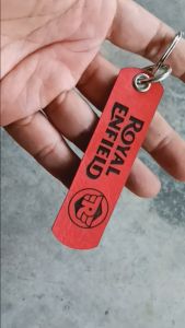 พวงกุญแจ ROYAL ENFIELD พวงกุญแจหนัง ยิงเลเซอร์ โลโก้ มอเตอรไซค์ MOTORCYCLE BIKER KEYCHAIN