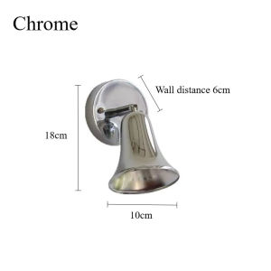 Outdoor Wall Sconce Silver Metal Wall Lamp Simple Clothing Store Sign Lamp Aisle Staircase Bedside Lamp Room Lighting Decoration