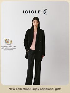 ICICLE | Winter Wool Flannel Straight Leg Trousers